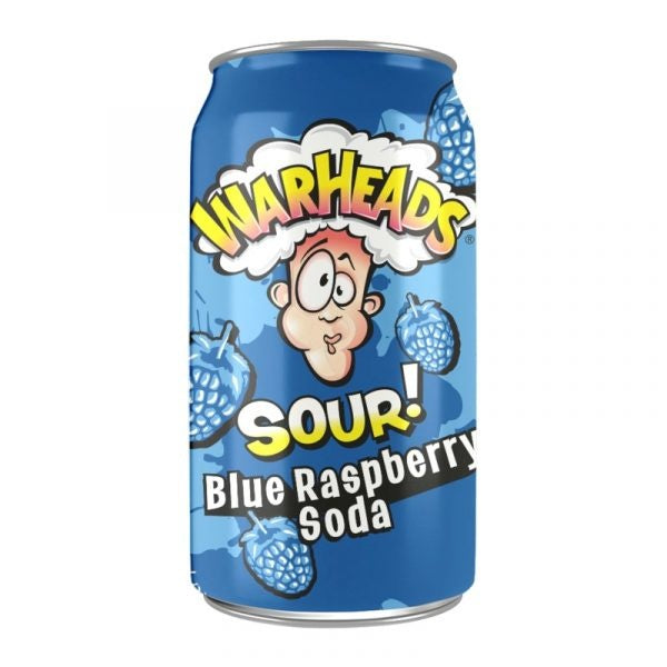 Warheads Sour Blue Raspberry Soda Drink