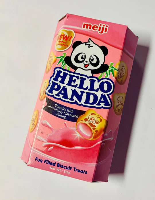 Hello Panda Strawberry Filled Biscuit Treats 50gr